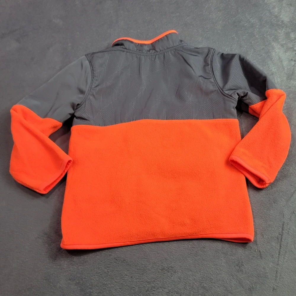 Star Wars Fleece Jacket Boys Size 4 Gray Orange X-Wing Full Zip Mock Neck Kohl's